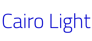 Cairo Light fonte